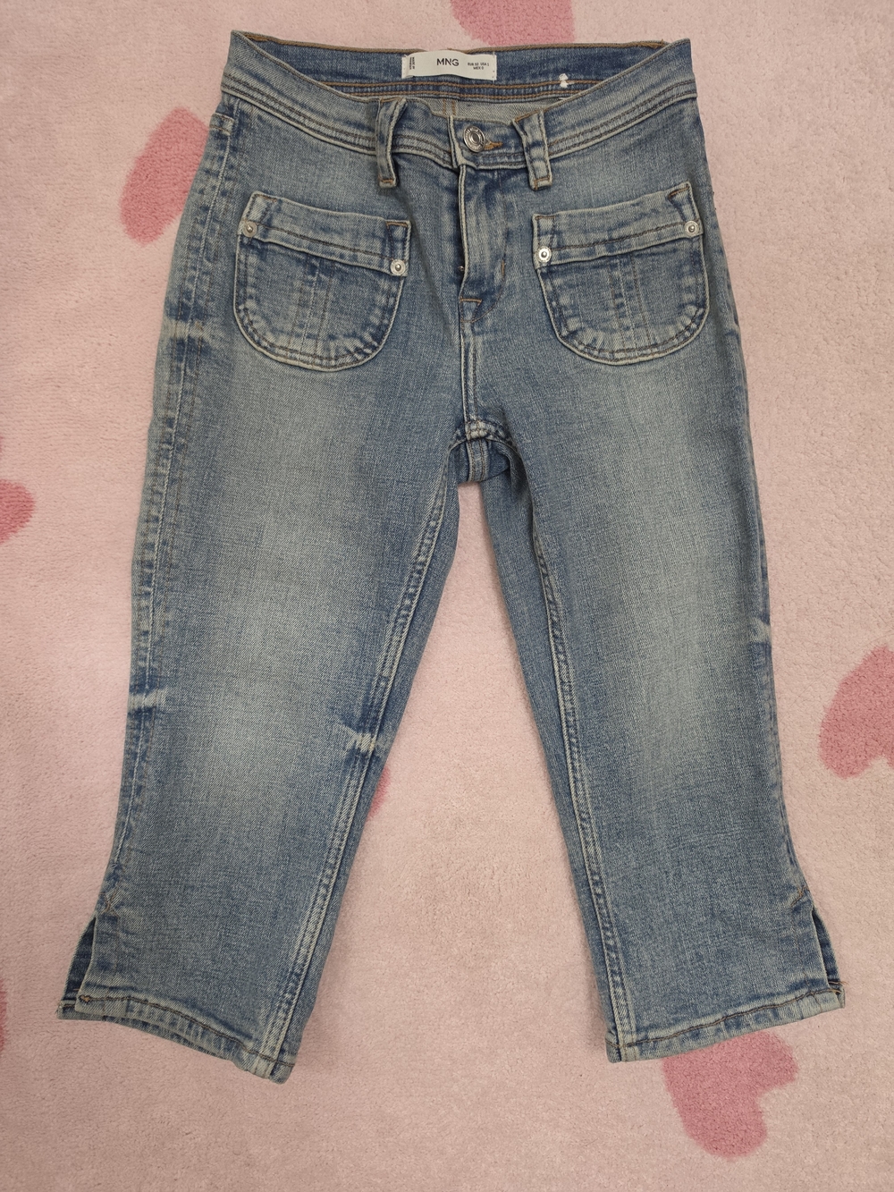 Mango Washed Light Blue Ankle Crop Jeans NEW WITHOT TAGS NEVER WORN